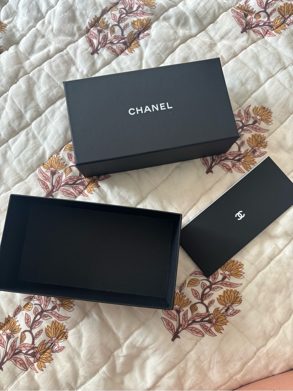 CHANEL Black Glasses Accessory Box with Logo Card